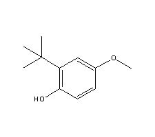 化工词典 b 叔丁基-4-羟基茴香醚分子结构